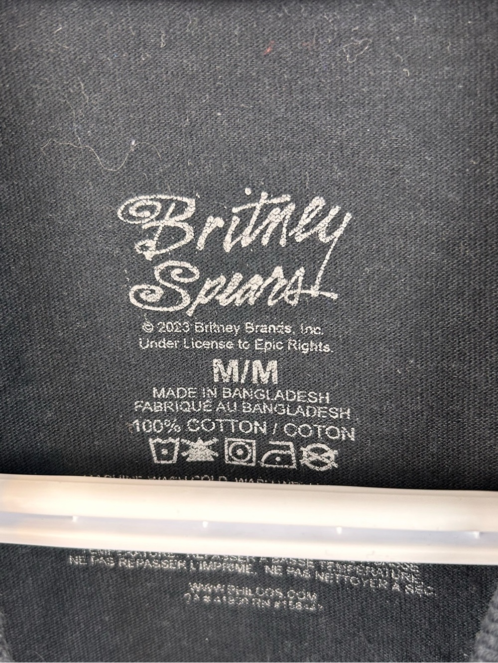 Britney Spears Graphic Band Tee Black Y2K Pop Icon T-Shirt Size Medium - Picture 3 of 5